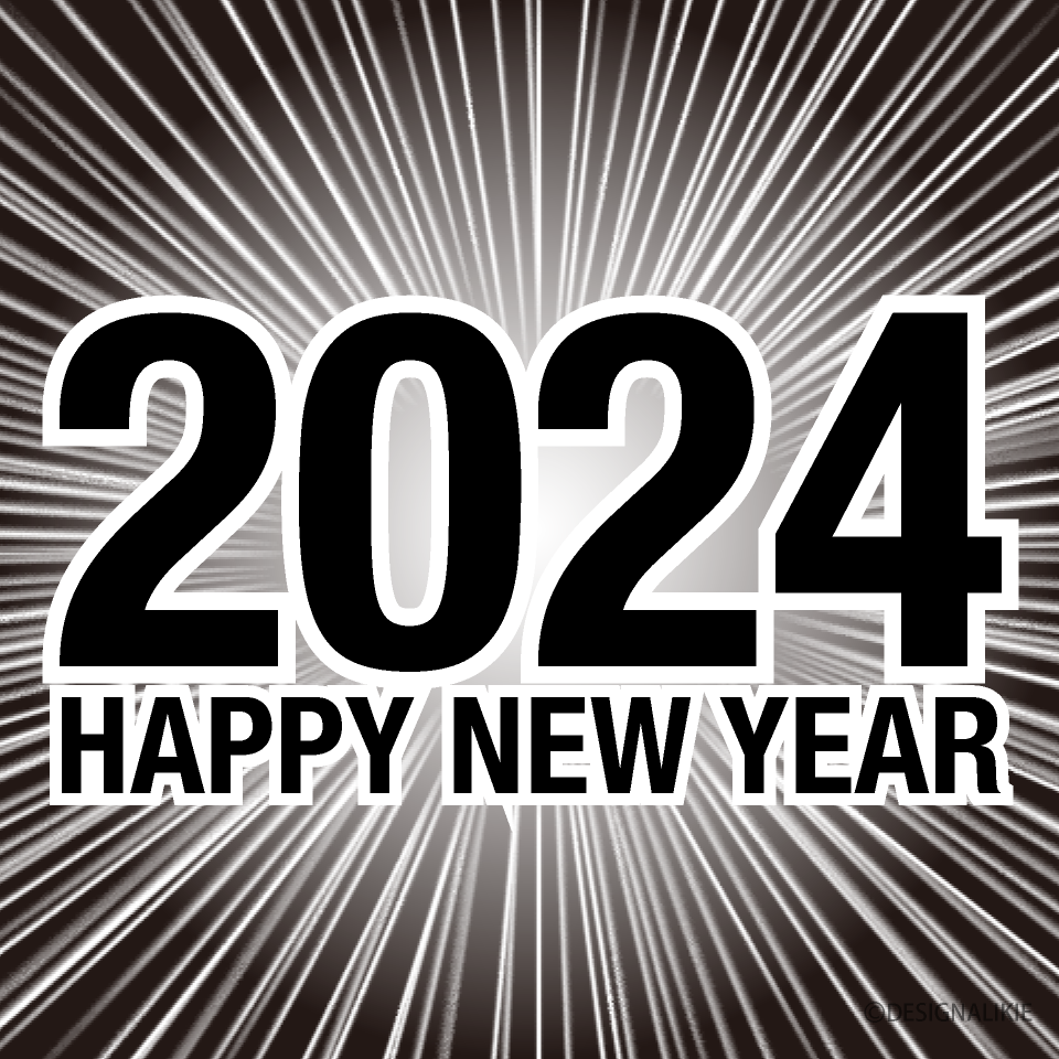 2024 Happy New Year　漫画風
