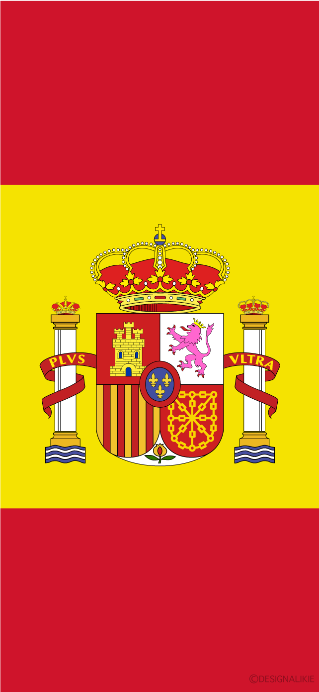 スペイン国旗 Iphone壁紙イラストのフリー素材 イラストイメージ