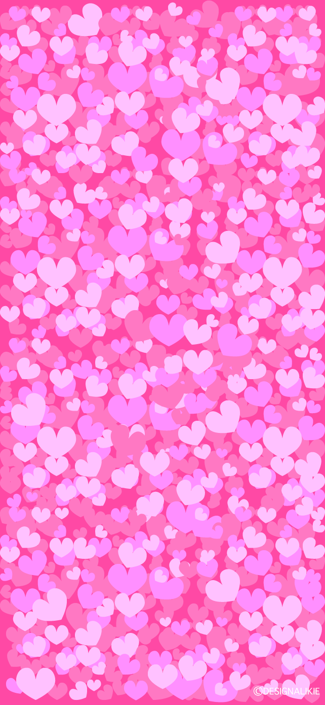 ピンクハート iPhone壁紙