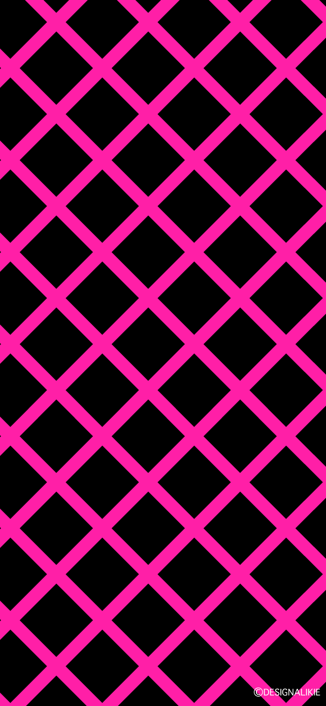 ピンク黒チェックライン Iphone壁紙イラストのフリー素材 イラストイメージ