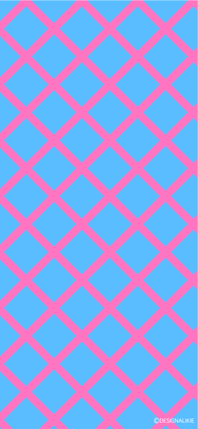 ピンク水色チェックライン Iphone壁紙イラストのフリー素材 イラストイメージ