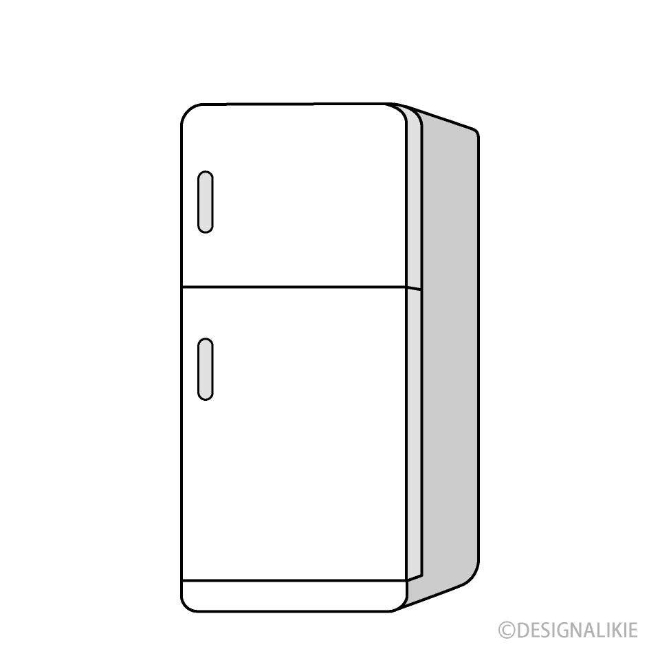 小型冷蔵庫イラストのフリー素材 イラストイメージ