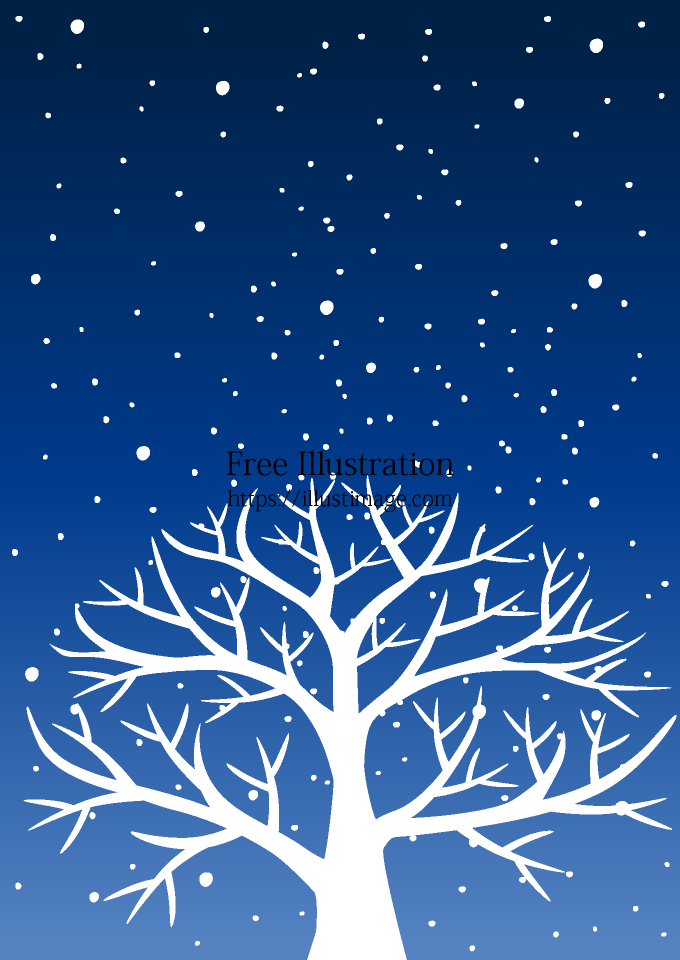 雪景色の木