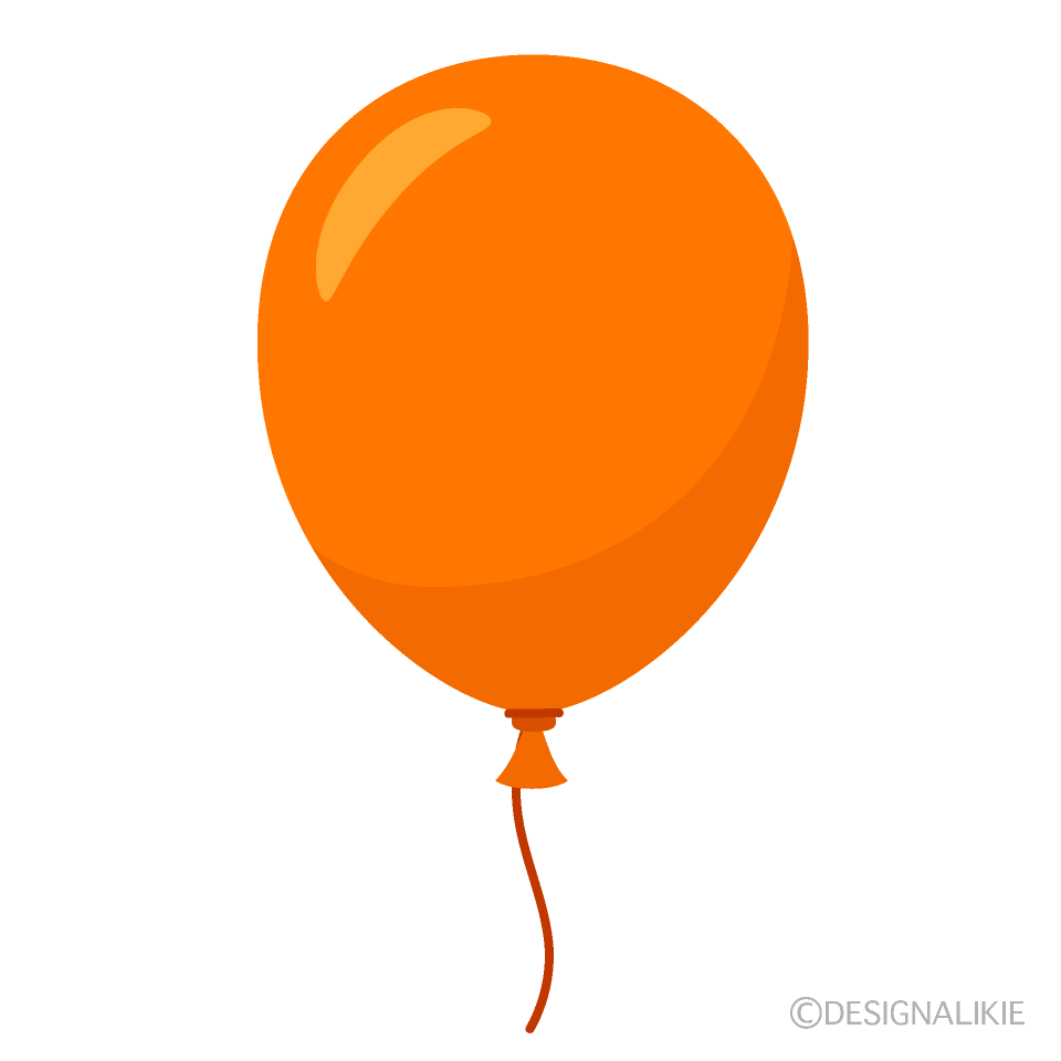 シンプルなオレンジ風船