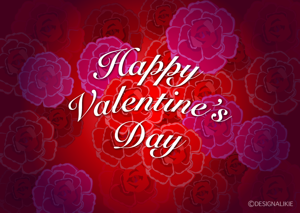 薔薇花のHappy Valentines Day