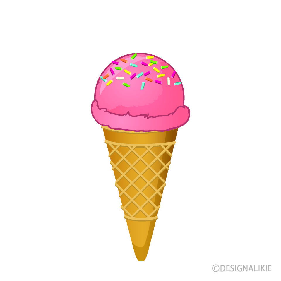 ピンクアイスクリーム（チョコスプレー）
