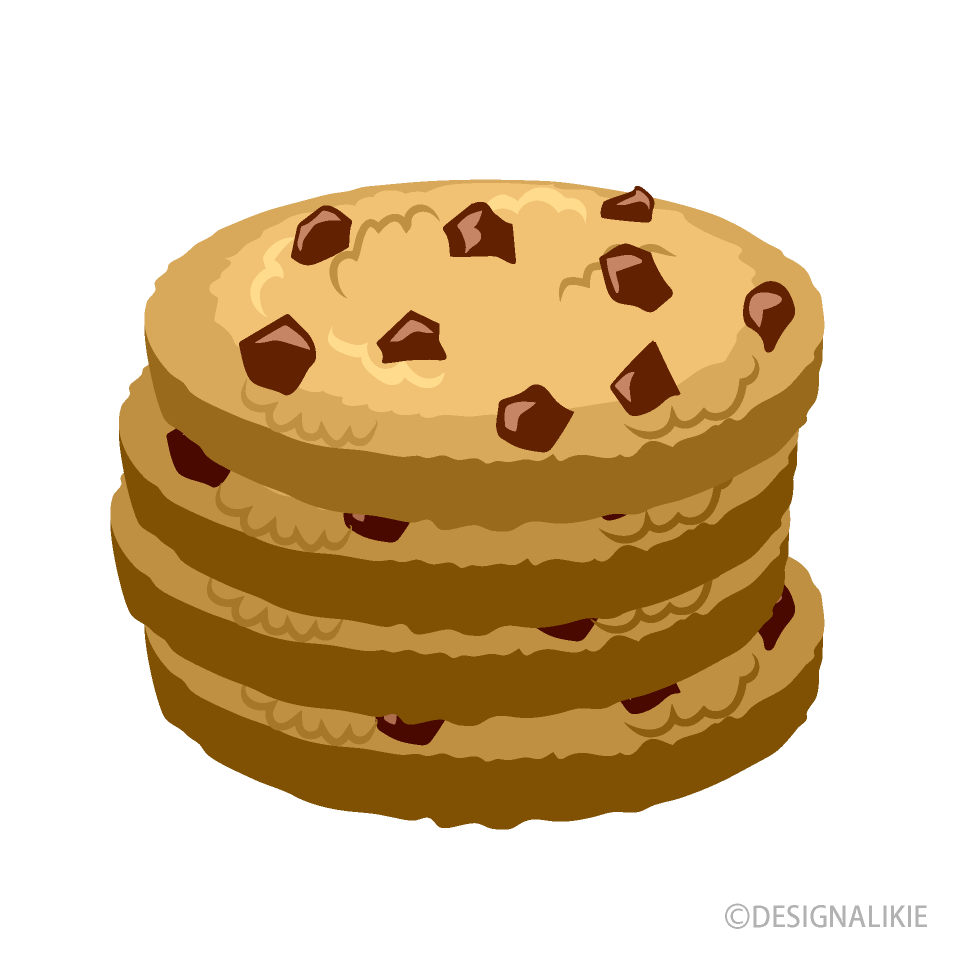 重ねたチョコチップクッキー