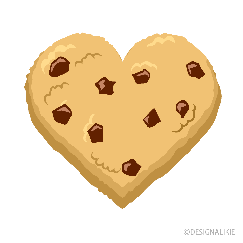 ハートのチョコチップクッキー