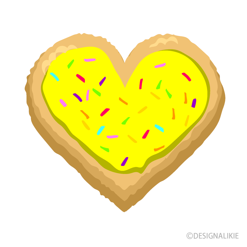 黄色のハートクッキー