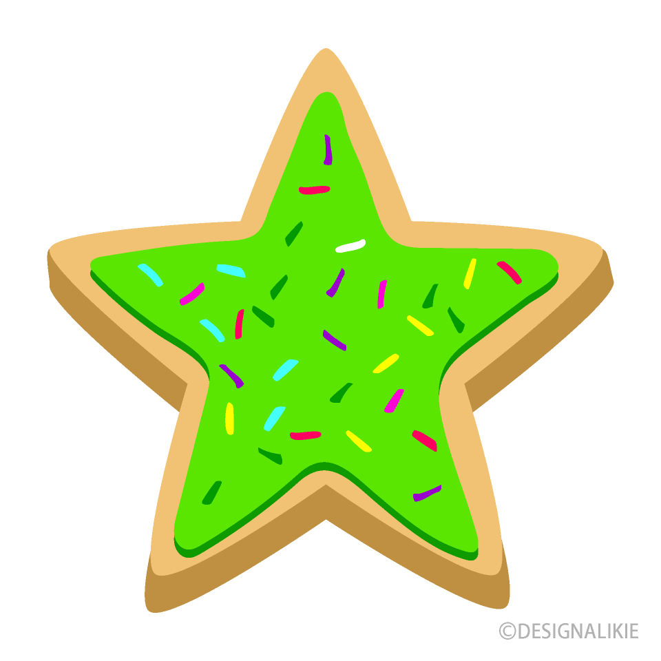 黄緑の星クッキー