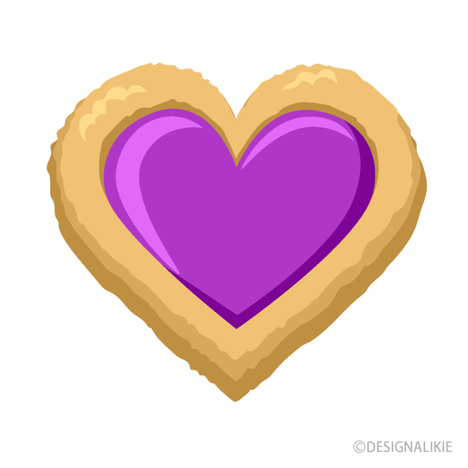 紫ジェルのハートクッキー