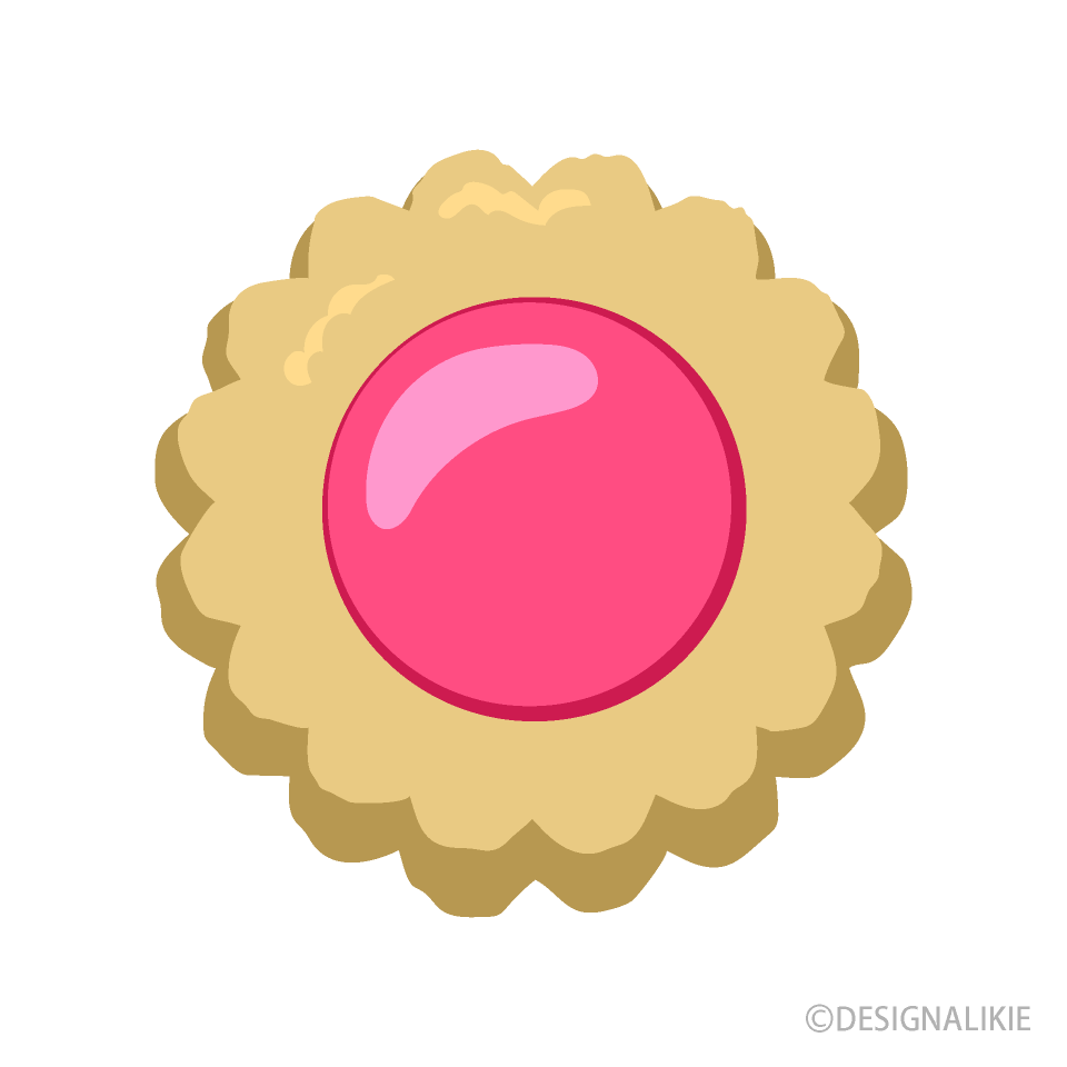 ピンクの花型クッキー