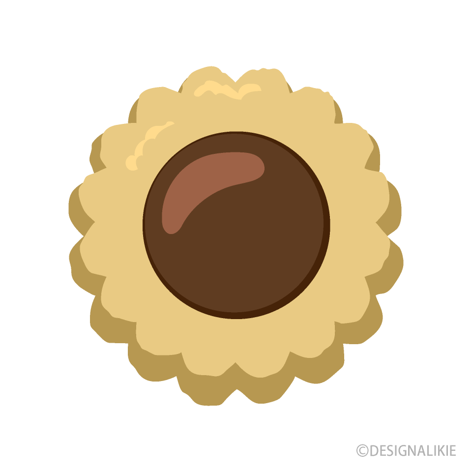 チョコの花型クッキー