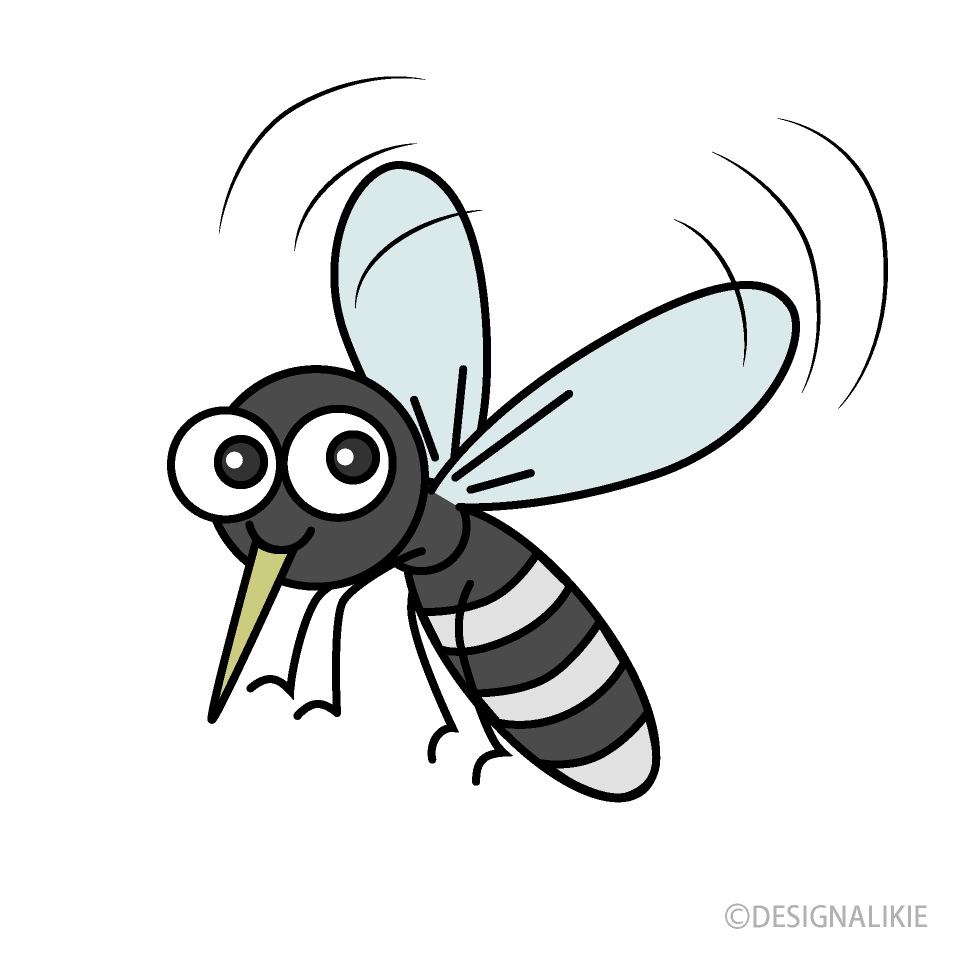 かわいい飛ぶ蚊キャラ