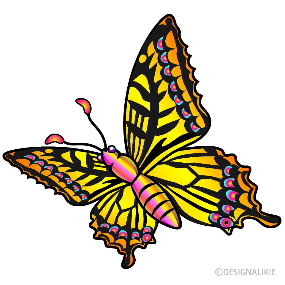 飛ぶ黄色の蝶