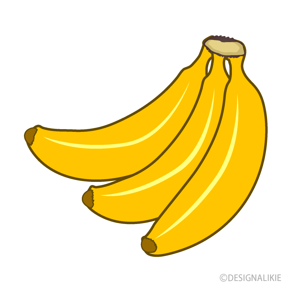 バナナの房イラストのフリー素材 イラストイメージ