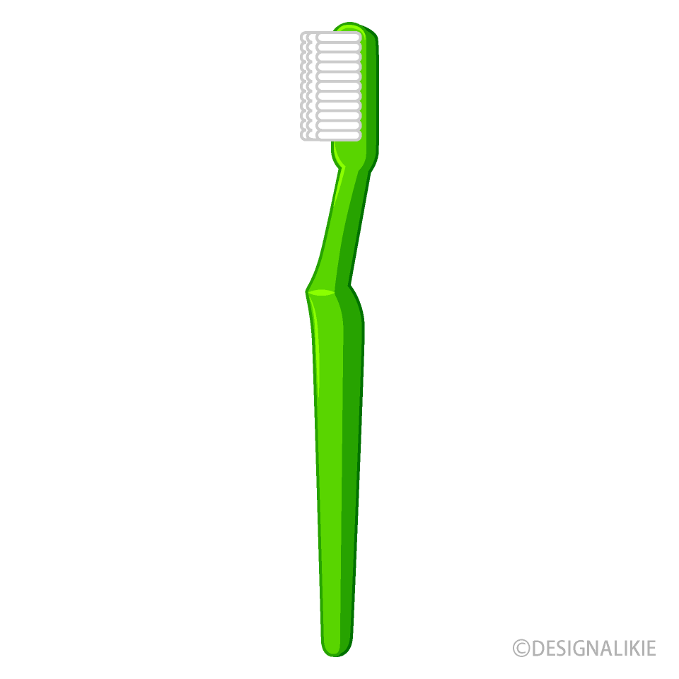 緑色の歯ブラシ