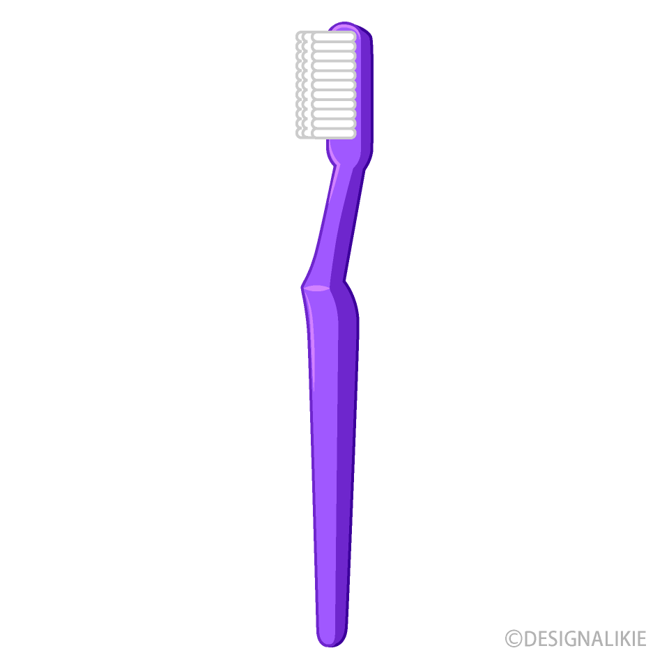 紫色の歯ブラシ
