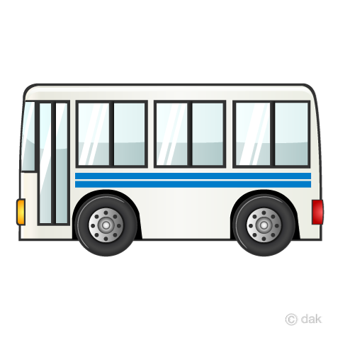 小型バスの無料イラスト素材 イラストイメージ