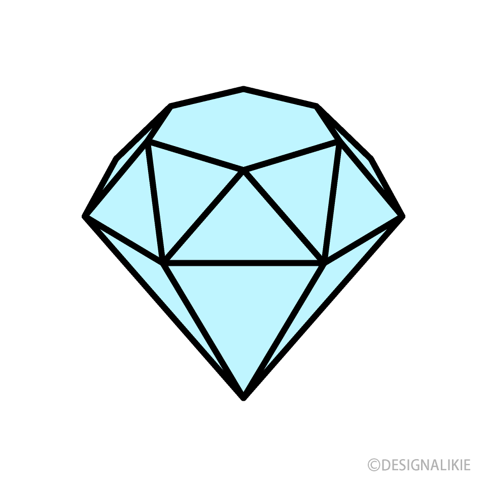 シンプルな水色ダイヤモンド