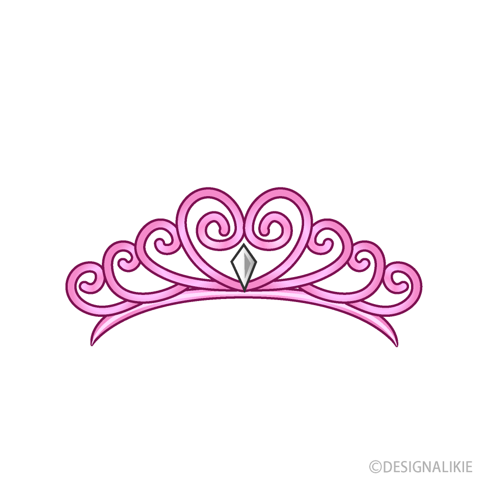 ピンクハート型ティアラ