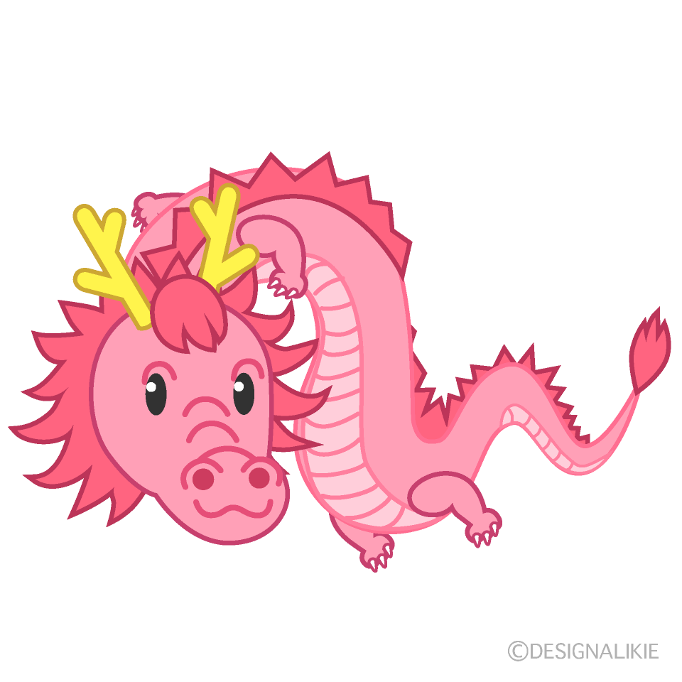 可愛いピンク竜