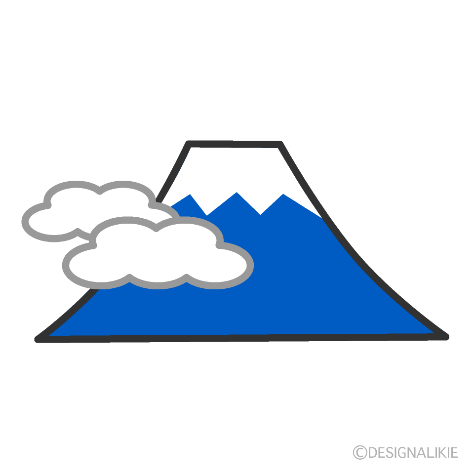 ポップな富士山マークの無料イラスト素材 イラストイメージ
