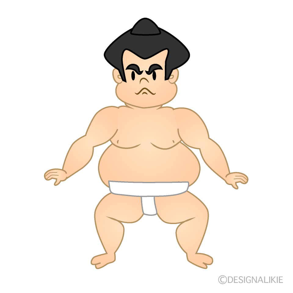 相撲の力士の無料イラスト素材 イラストイメージ