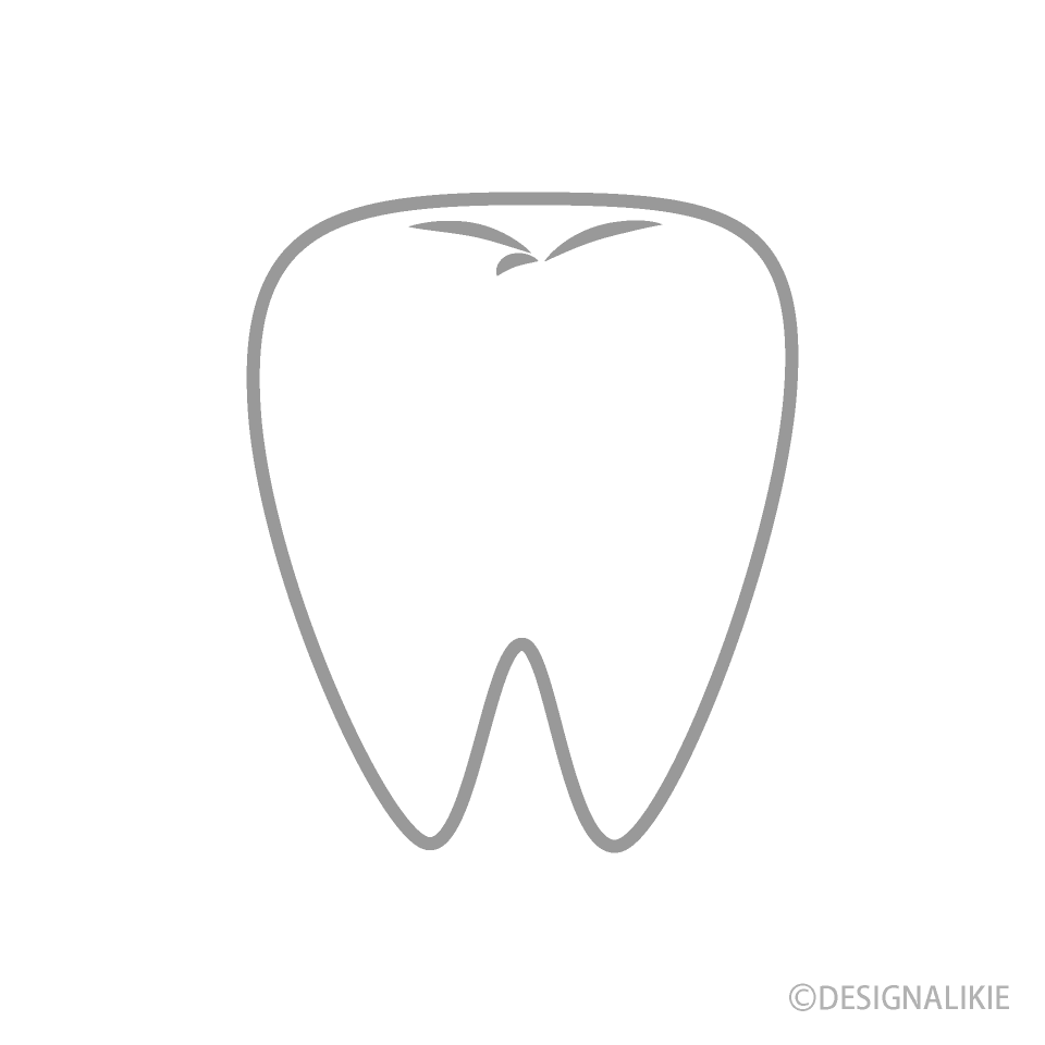シンプルな歯イラストのフリー素材 イラストイメージ