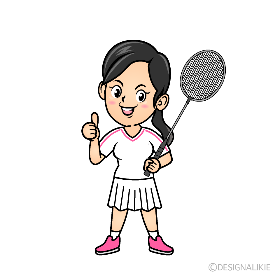 いいねする女子バドミントン選手