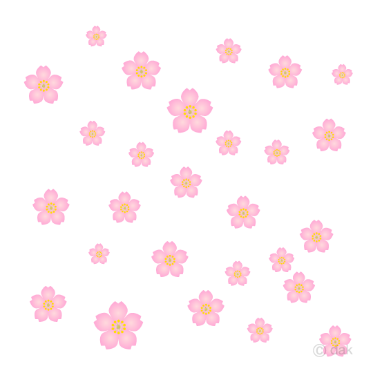 散る桜の花の無料イラスト素材 イラストイメージ