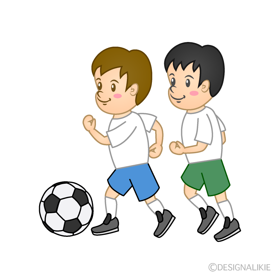 子供のサッカーイラストのフリー素材 イラストイメージ