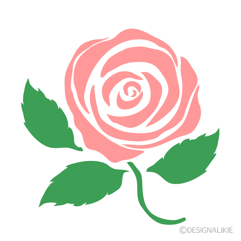ピンクのバラの無料イラスト素材 イラストイメージ
