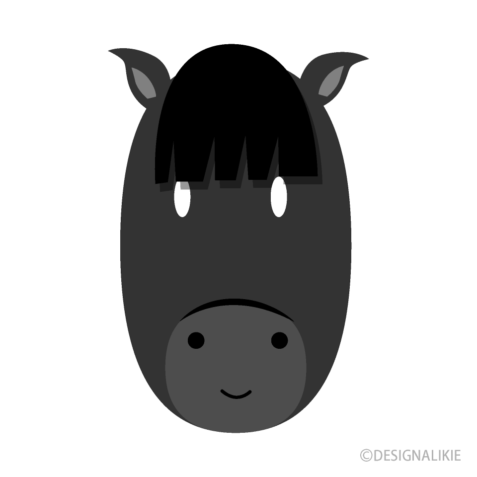 かわいい黒馬顔