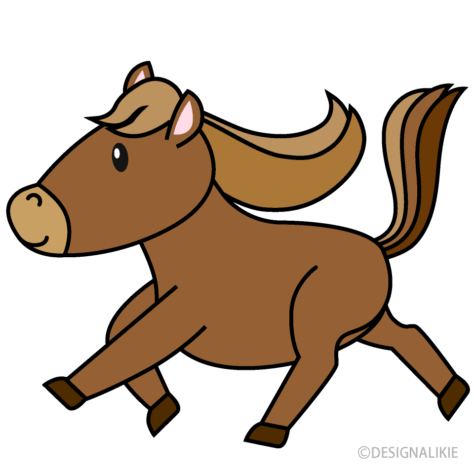 走るかわいい馬
