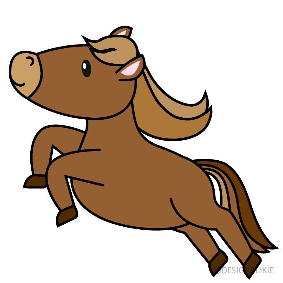 ジャンプするかわいい馬