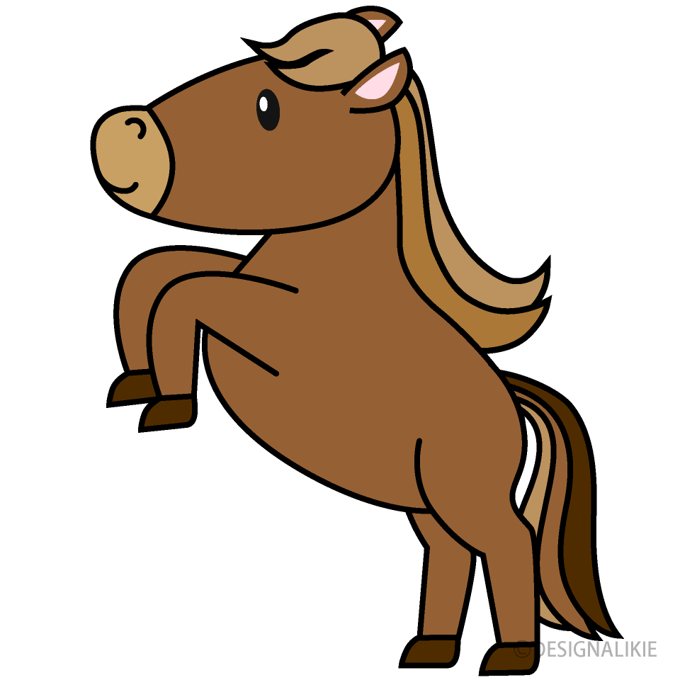 立ち上がるかわいい馬