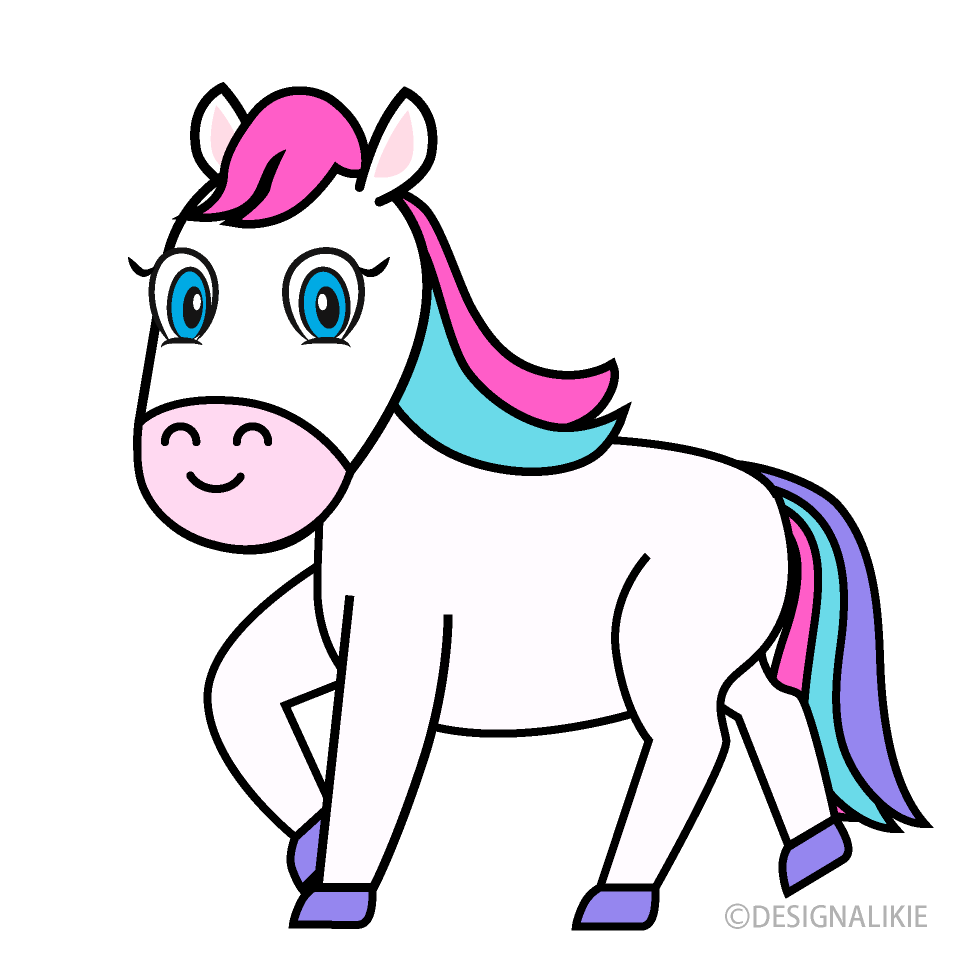 かわいい白馬