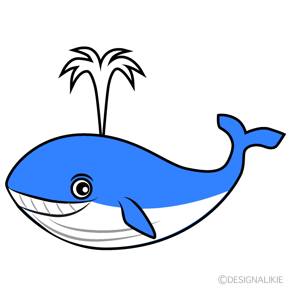 シロナガスクジラの無料イラスト素材 イラストイメージ