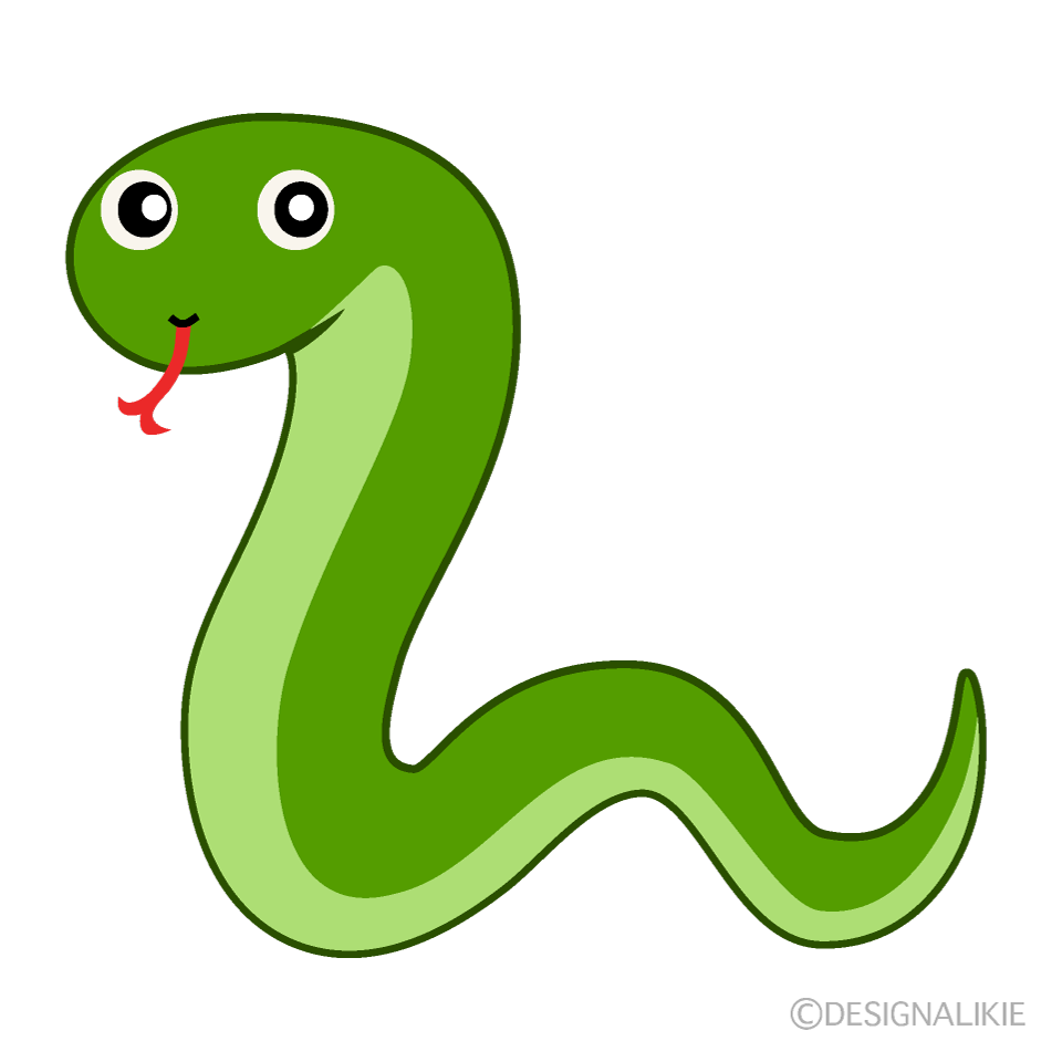 かわいい蛇の無料イラスト素材 イラストイメージ