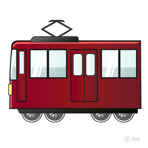 阪急電鉄の電車イラストのフリー素材 イラストイメージ