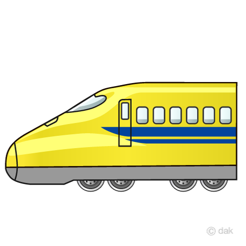ドクターイエロー新幹線の無料イラスト素材 イラストイメージ