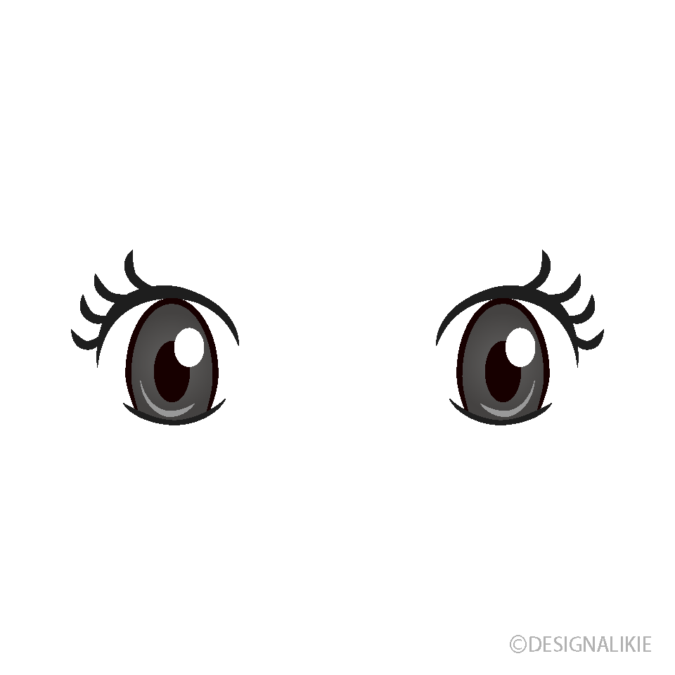 カッコイイアニメ目イラストのフリー素材 イラストイメージ