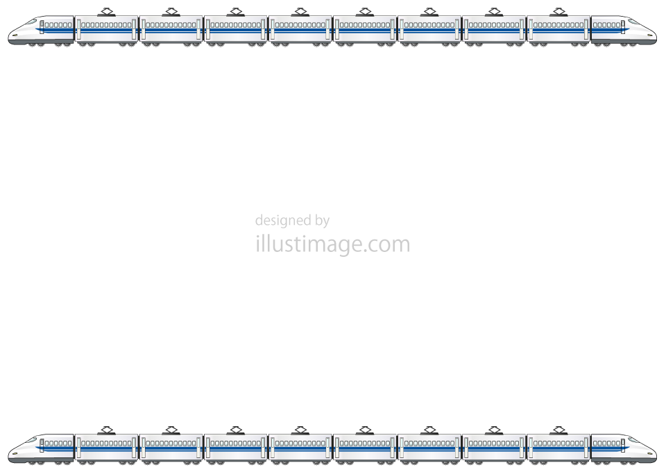 新幹線のぞみ のフレームイラストのフリー素材 イラストイメージ