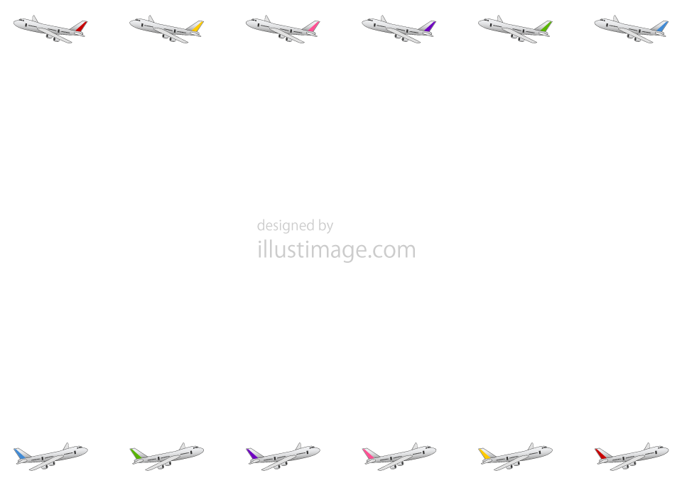 飛行機のフレームの無料イラスト素材 イラストイメージ