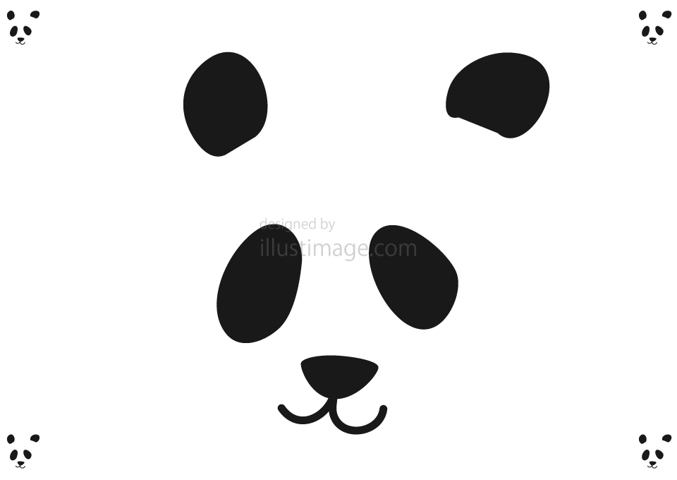 パンダ の顔グラフィックの壁紙イラストのフリー素材 イラストイメージ