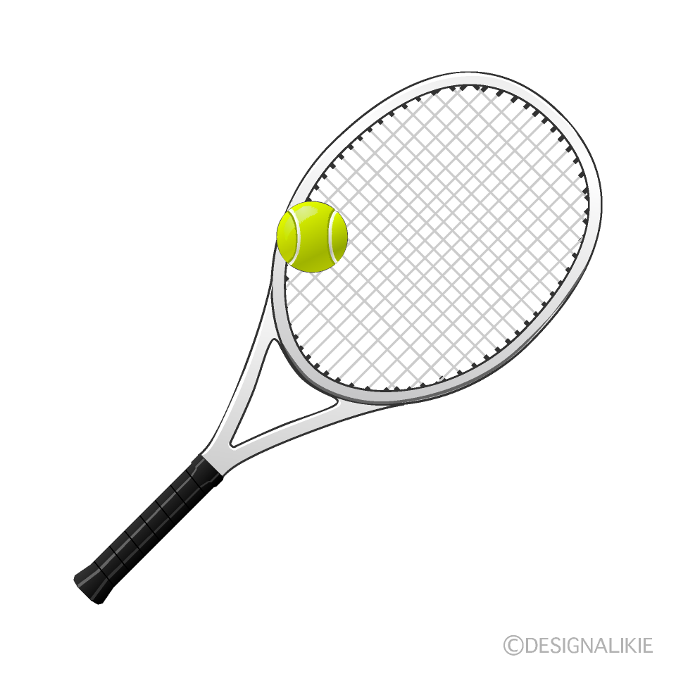 テニスラケットとボールの無料イラスト素材 イラストイメージ
