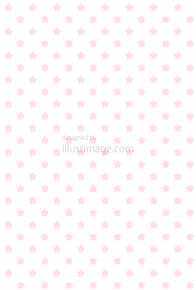 桜パターン壁紙のメッセージカードイラストのフリー素材 イラストイメージ
