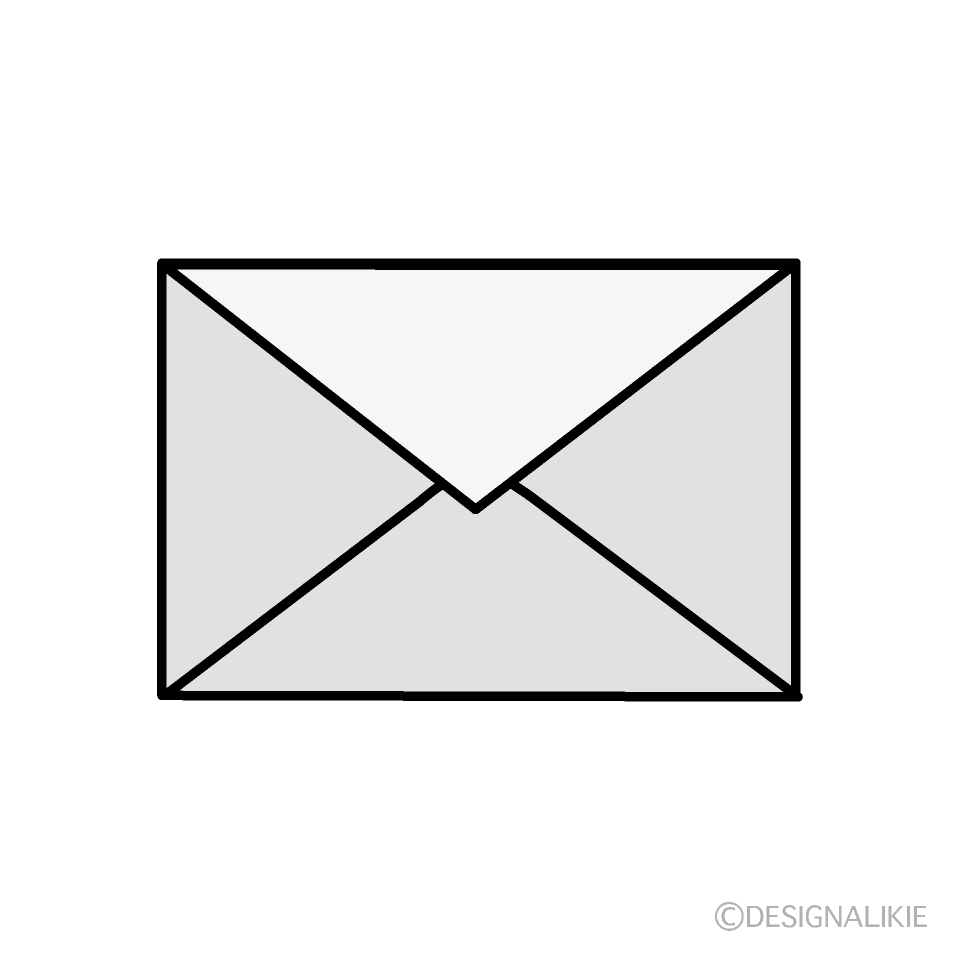 シンプルなメールアイコンの無料イラスト素材 イラストイメージ