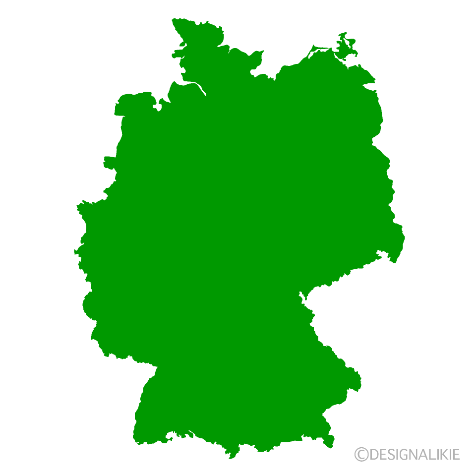 ドイツの地図シルエットの無料イラスト素材 イラストイメージ